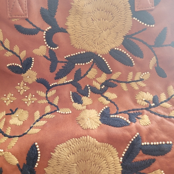 Boho Leather Tote bag - Picture 5 of 10